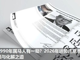 1990年属马人有一劫？2026年运势注意事项与化解之道