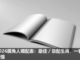 2026属兔人婚配表：最佳／忌配生肖，一看就懂