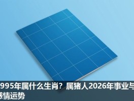 1995年属什么生肖？属猪人2026年事业与感情运势